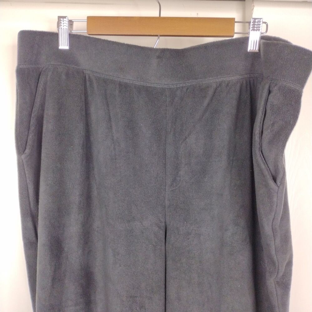 Koolaburra by Ugg Black Lounge Fleece Pants Womens Plus Size P2X Petite Pull On - Picture 2 of 7